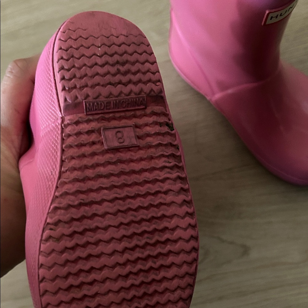Hunter Glossy Pink Boots - Picture 3 of 3